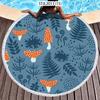 Mushroom Pattern Plant Horse Riding Printed Beach Towel Microfiber Digital Swimming Pool Beach Towel Blanket Shower Beach Towel