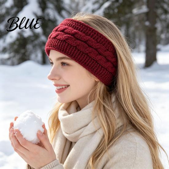 Fashionable Twist Knit Head Wrap Winter Headbands for Women Thickened Knitted Ear Warmers Cold Thermal Protection Ears And Forehead Weather