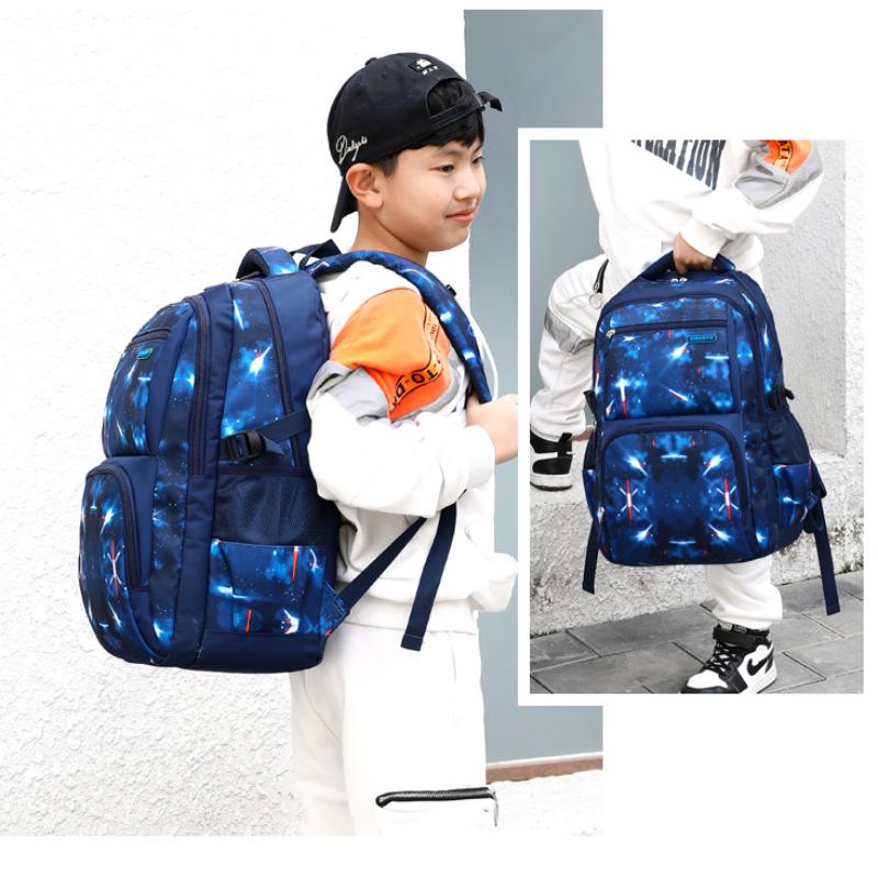 Personalized Starry Sky Backpack for Boys Primary Middle School Student Grade 4 To 6 Schoolbags Large Capacity Children Book Bag