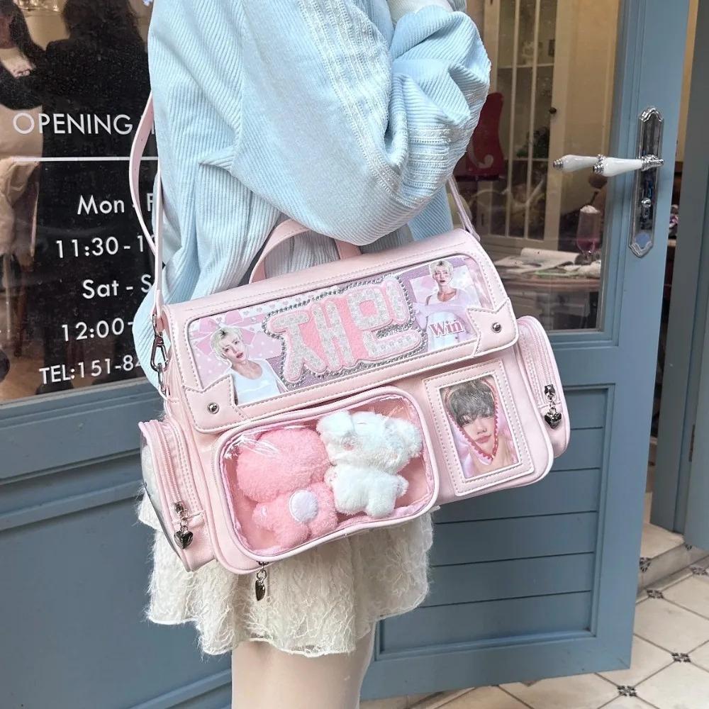 High Capacity Transparent Ita Bag Cute Girl Star Sac Femme Japan Original Bolsos De Mujer Crossbady Bags for Woman Bolso