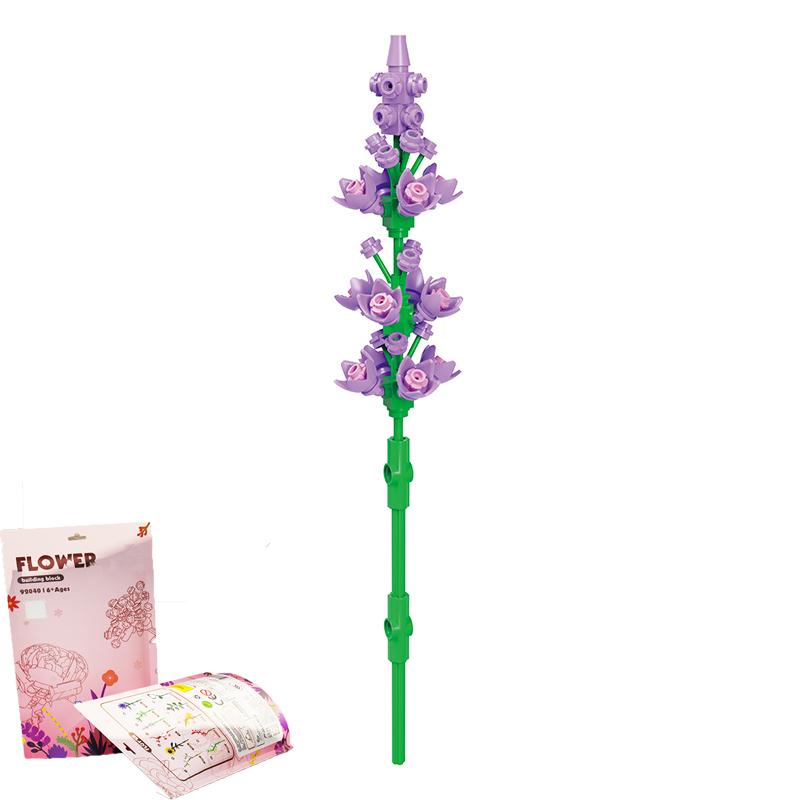 Flower Model Building Blocks Toys Children DIY Educational Building Bricks Toy 3D Flower Plants Blocks Toys Kids For Adult Gifts