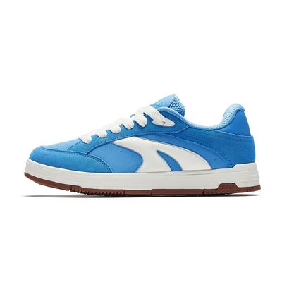 Wear Resistant And Lightweight Low Top Skateboard Shoes Women's Blue White 922548007-3