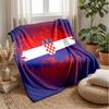 Kroatien Fußball Aufdruck Flanelldecke Hautfreundlich Warm Dekorativer Überwurf für Innen Couch Bett Tägliche Nutzung