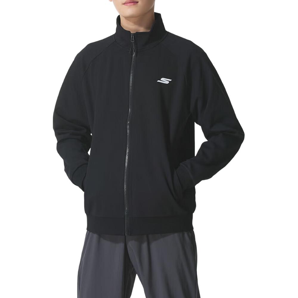 Skechers Fashion Sports Series Multi-Pocket Knitted Fashion Sports Zipper Stand Collar Jacket Unisex jackets P225U135-03K8