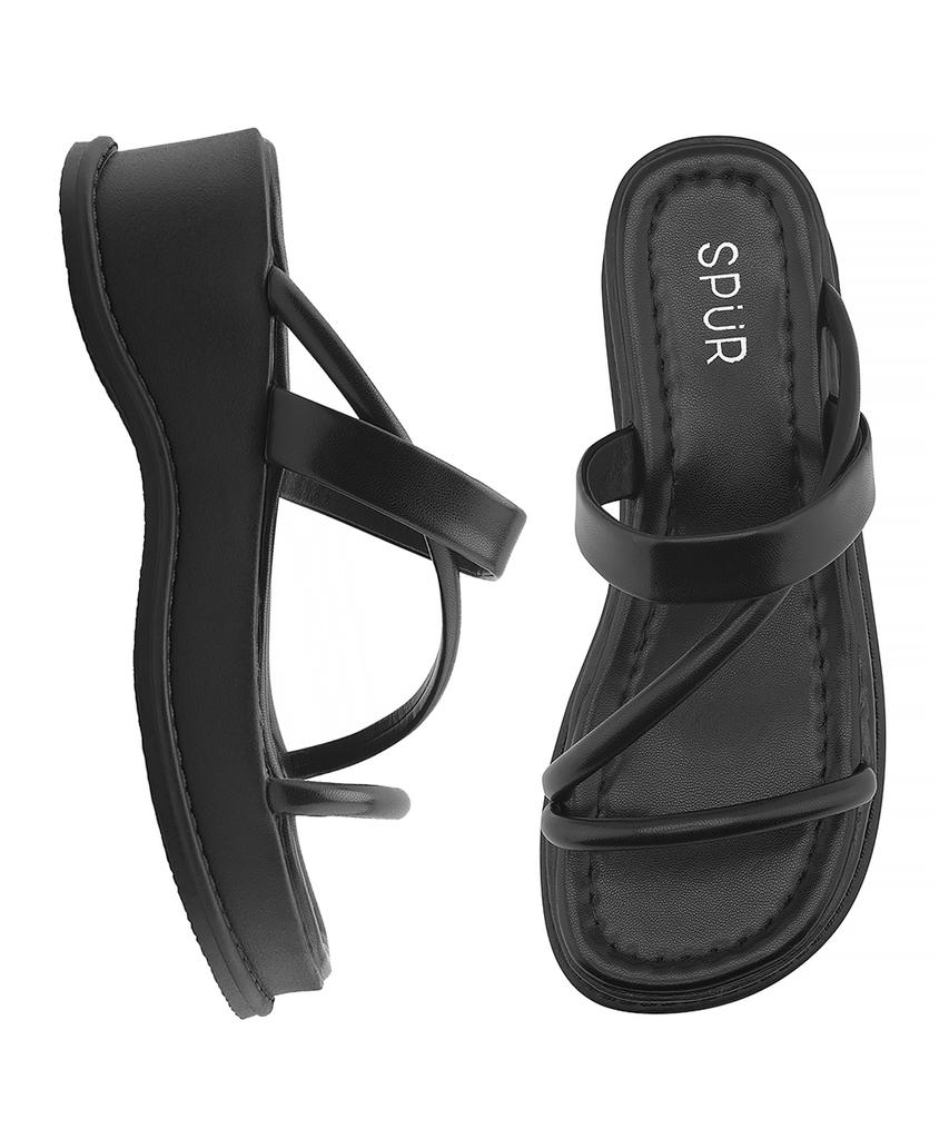 Spur Sunrise Strap Mule -Ss9056 (3Color) 5.5Cm Platform Slipper Sandals