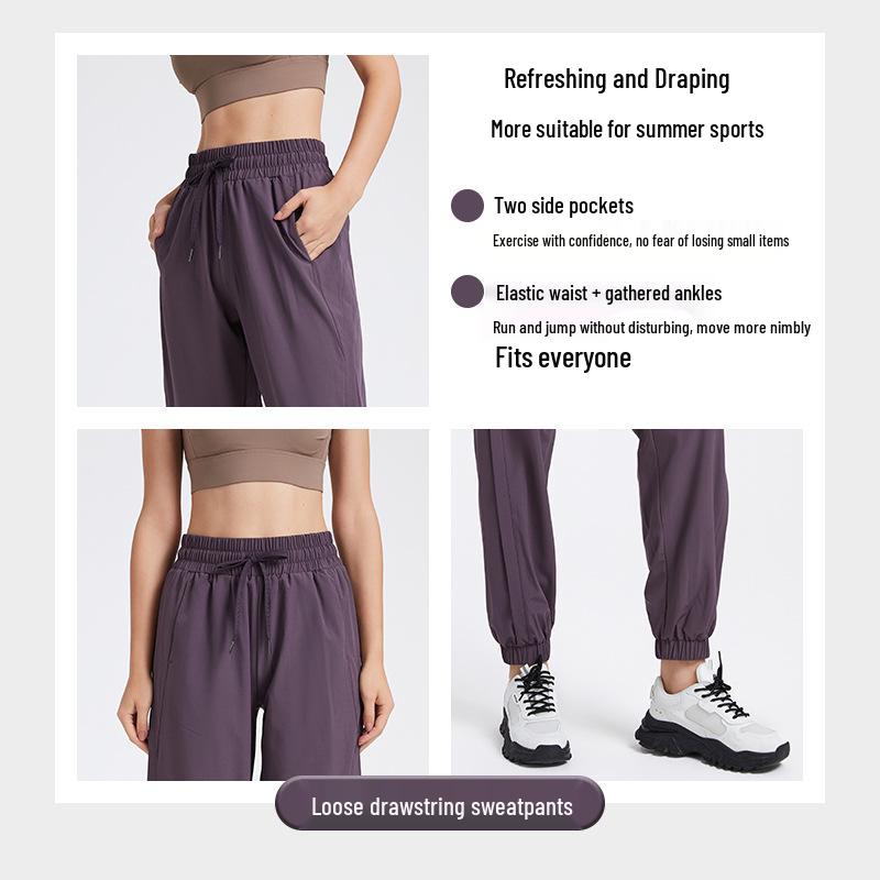 Women's Quick-Dry Wide-Leg Yoga Pants with Pockets - High-Waisted & Slimming