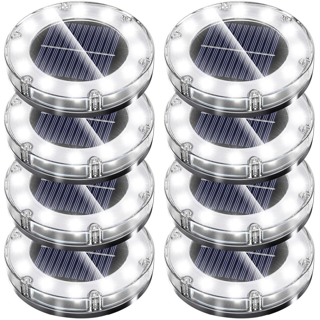 NFESOLAR LED Garden Light White of Lights, Solar-Powered, Waterproof, 600mAh, Sensor, Stylish, Outdoor, Garden, Exterior, Entrance, Freestanding,