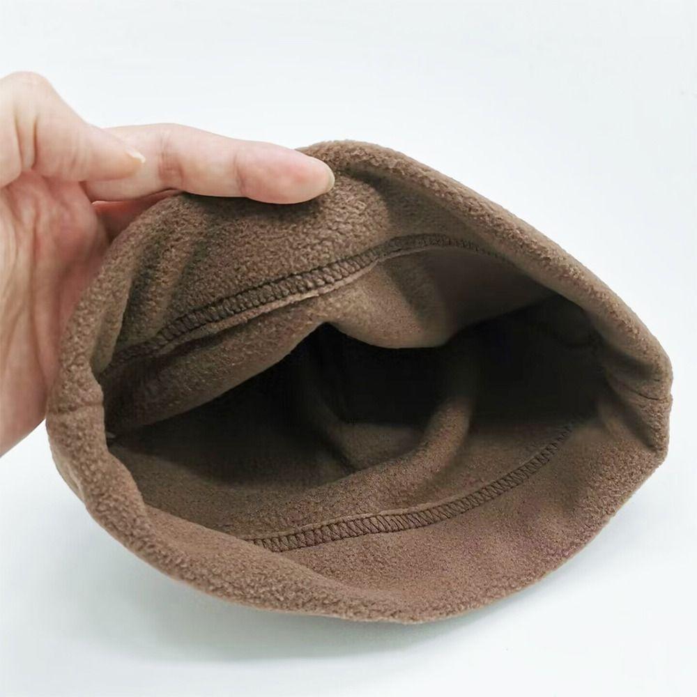 Slouchy Beanie Hat Warm Running Beanie Winter Fleece Sports Hat for Men Women
