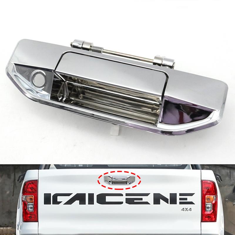 Chrome Cargo Box Opener Tailgate Door Lock Release Handle Rear Trunk Lid For Changan HUNTER F70 -2024