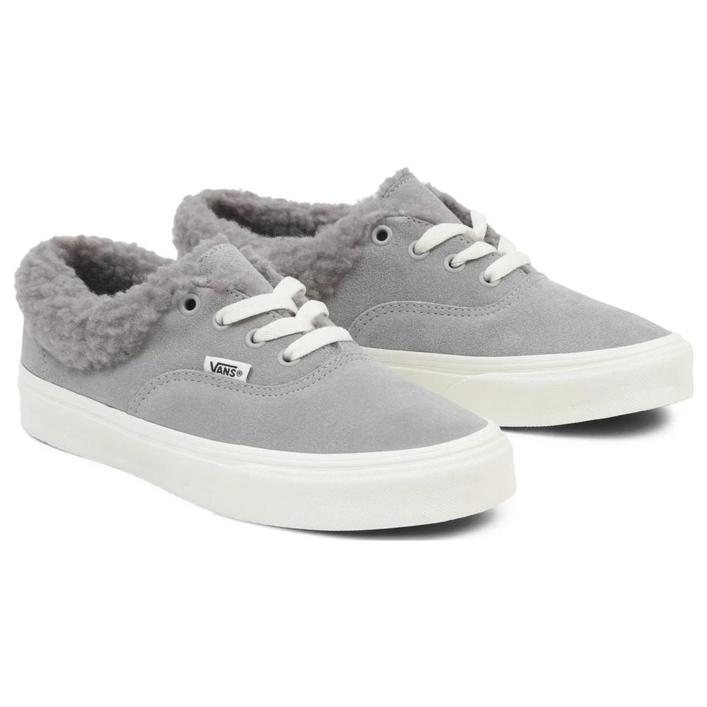 Vans Authentic Sherpa Fabric Leather Fleece Low Top Skate Shoes Unisex Sneaker Gray VN0A5JMRGRY