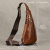 Chest Pack Casual Chest Bag Men Leather Chest Packs Mini Sling Bag Of Male Genuine Leather Crossbody Bag Single Shoulder Men Bag