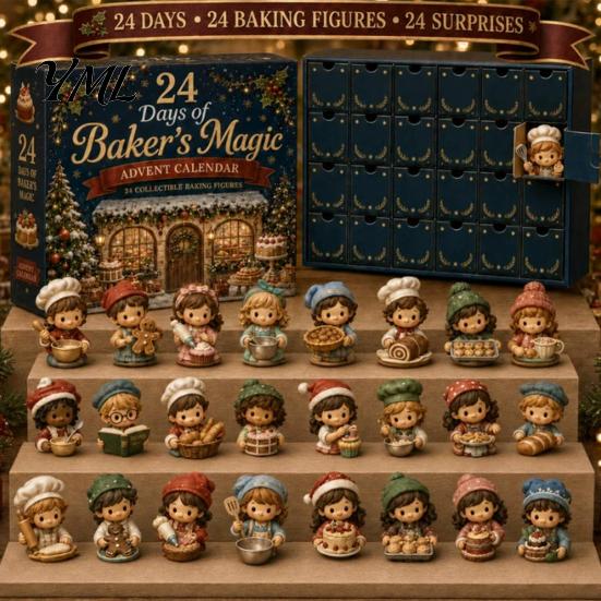 Simulation Scene Accessories 2026 Career Advent Calendar, 24-Day Countdown Box with Mini Occupation Retro Gift Set Figures, Community Helper Ornament