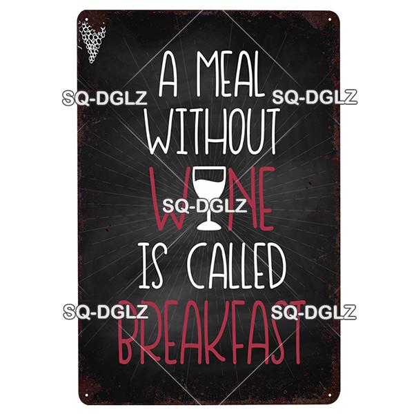 [SQ-DGLZ] Wine Metal Sign Vintage Tin Sign Bar Wall Decor Metal Crafts Home Decor Painting Plaques Art Poster Custom