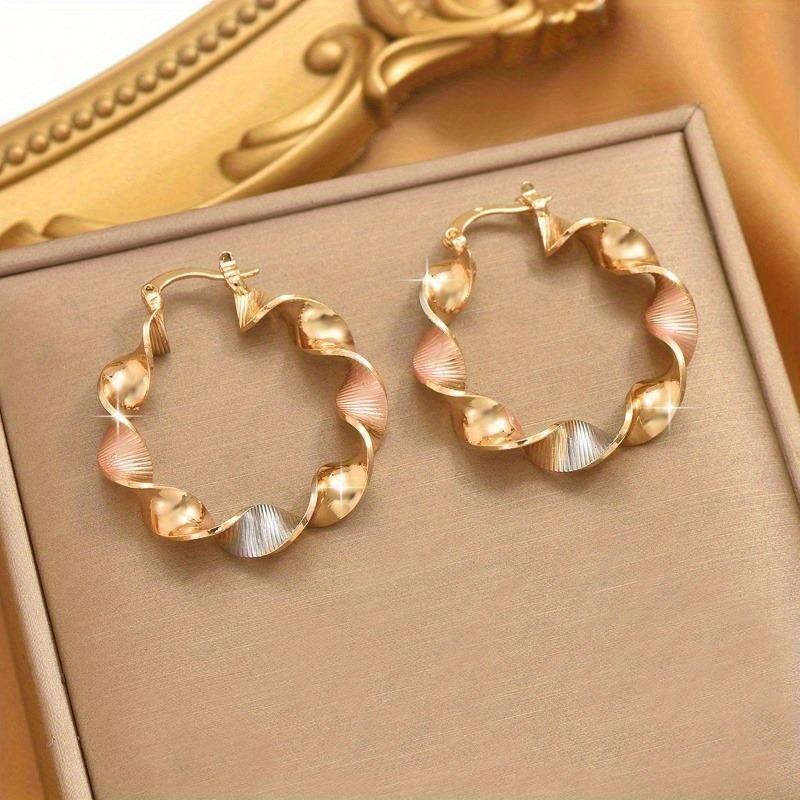1 Pair of Chic Bohemian Hoop Earrings for Women - Elegant & Versatile Accessory, Perfect for Everyday Outfits & Gifts, Quirky Earrings