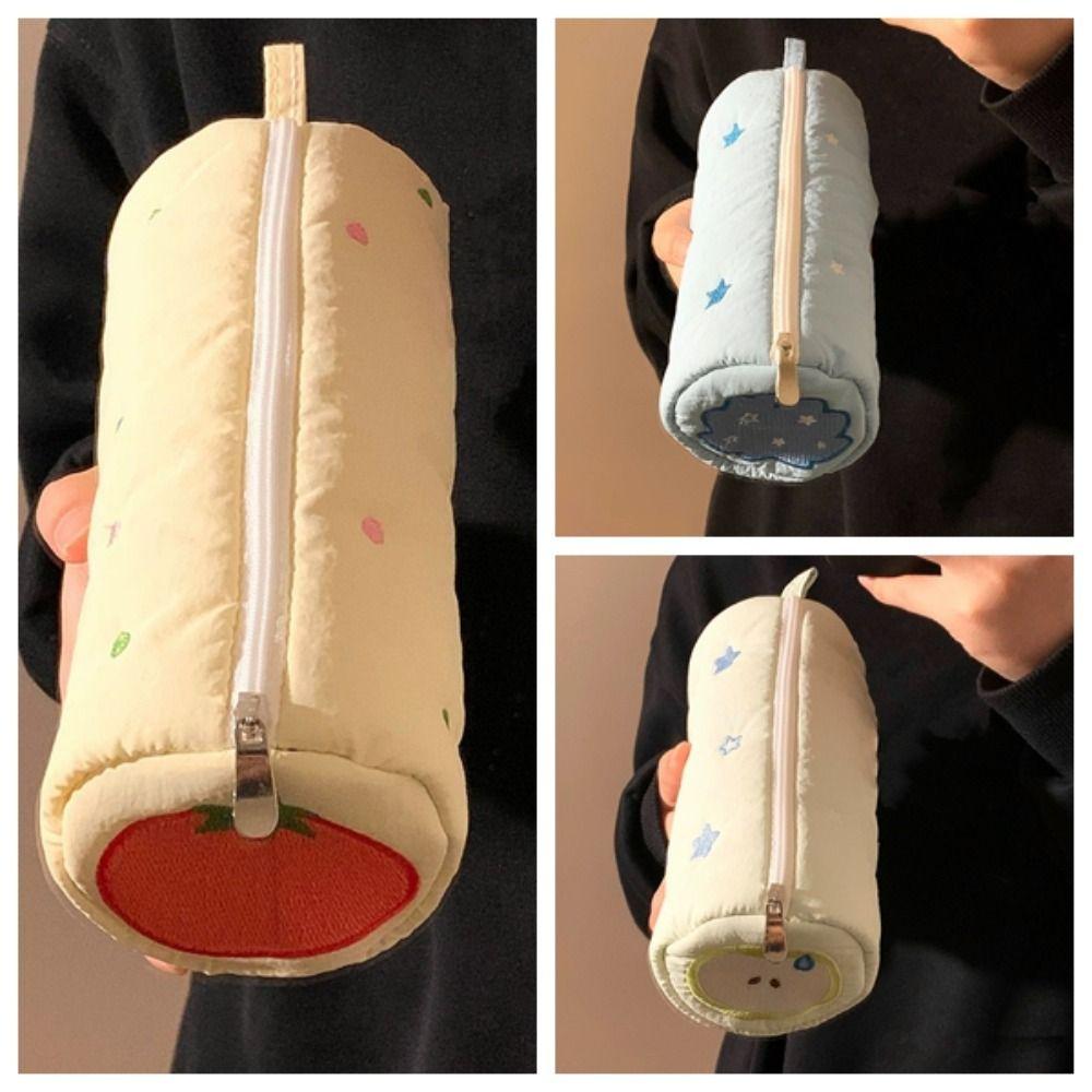 Little Star Pencil Case Pouch Embroidery Desk Storage Bag Cute Makeup Lipstick Bag  Students