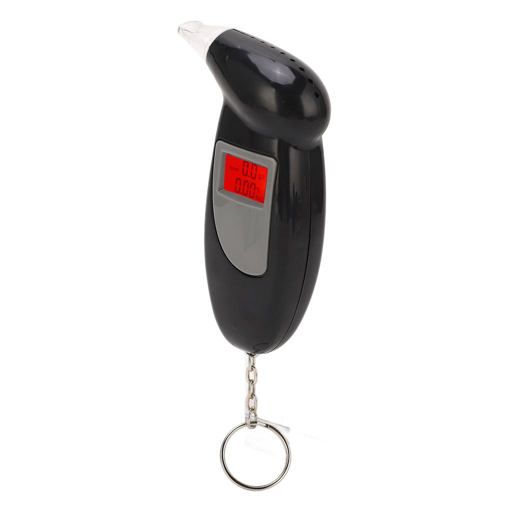 Alcohol Tester Portable Professional Grade Accuracy Audible Alert Digital Detector Breath Analyzer with 5 Mouthpieces