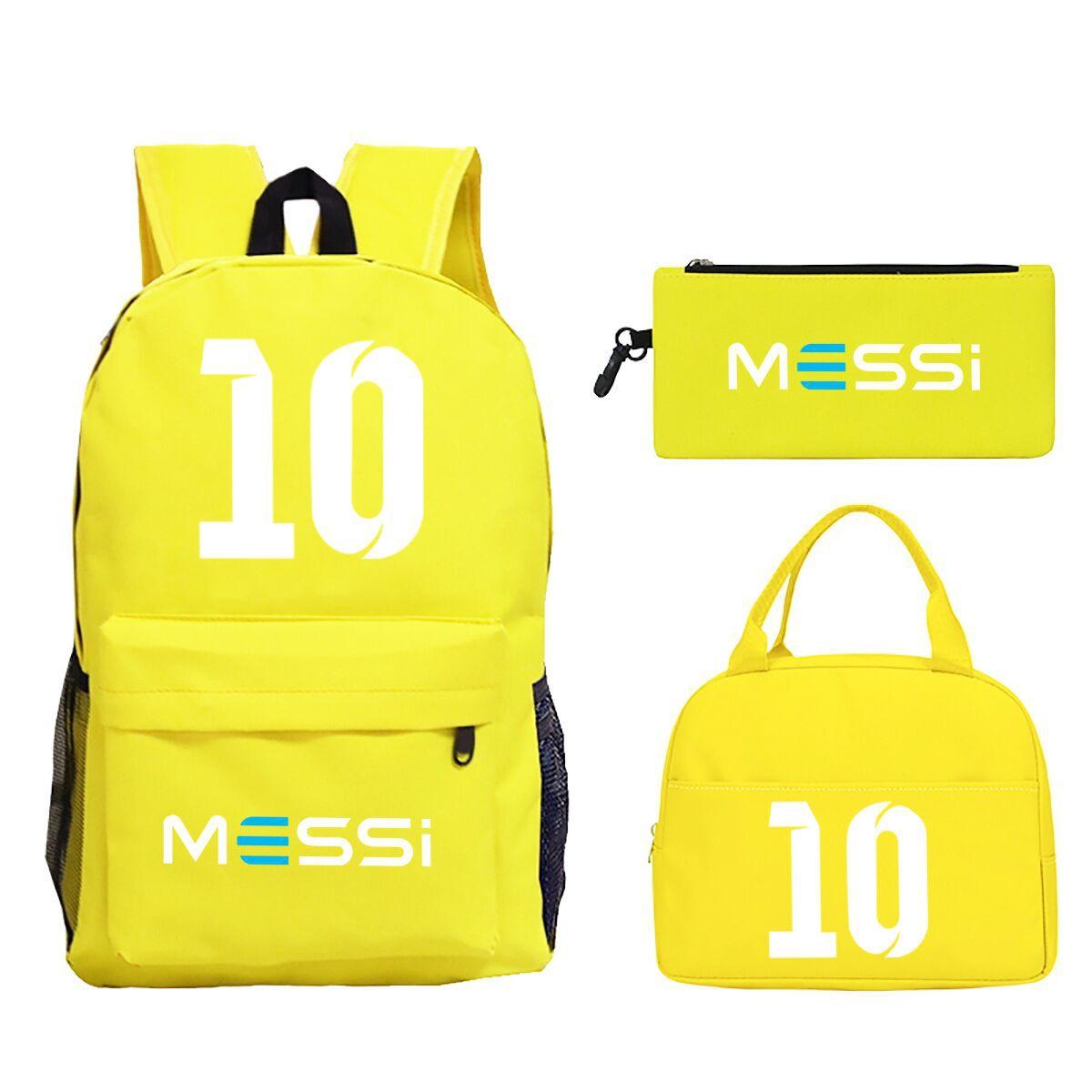 

Football Star Peripheral Printed Backpack, Primary And Secondary School Children S Three-Piece Simple Schoolbag no specification