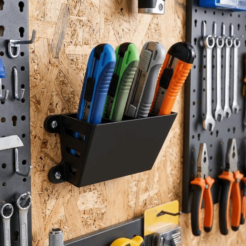 4 Slots Workbench Wall Supply Holder 3D Printed Utility Storage Organizer DIY Work Station
