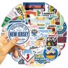 50 American New Jersey Graffiti Stickers Guitar Notebook Suitcase DIY Waterproof Stickers