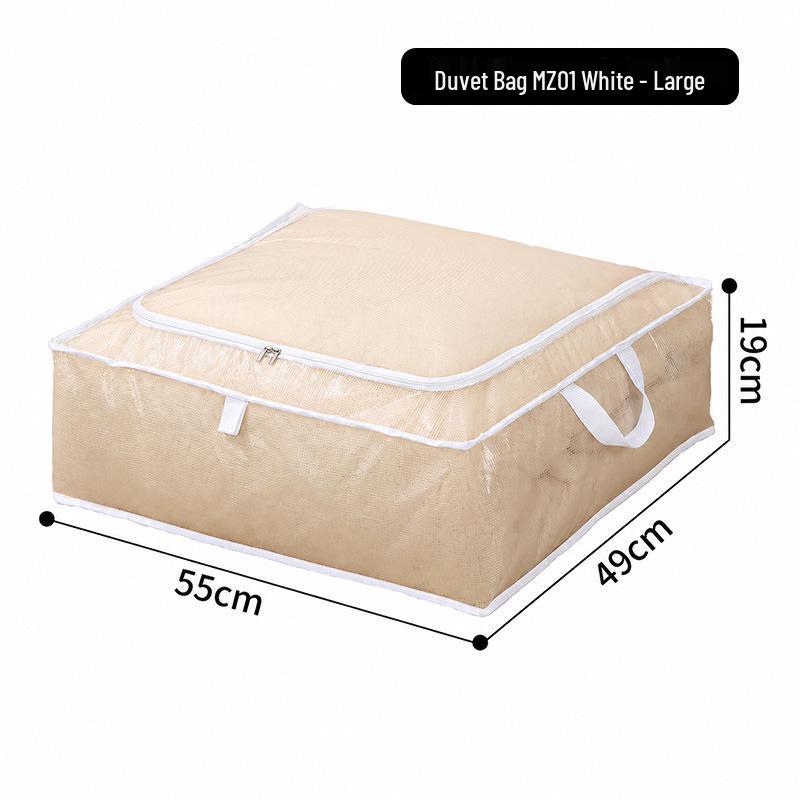 Extra-Large Dustproof & Moistureproof Duvet Storage Bag for Bedroom & Dormitory - Cotton Quilt Organizer
