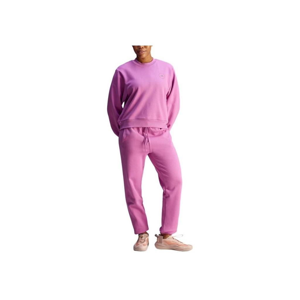adidas X Stella McCartney Collaboration Sweat Regular Jogger Fashion Soft Knit Sports Pants Women Bottoms Light-Purple JD2709
