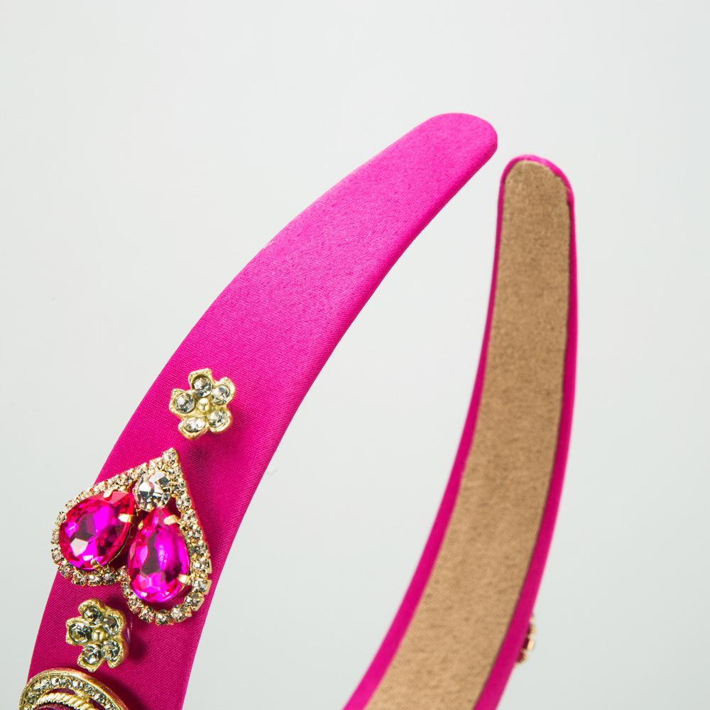 Fashion Baroque Glass Drill Love Valentine's Day Headband Simple High Quality Luxury Hair Accessories