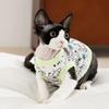 Cat clothes spring and summer genuine joint mesh vest breathable two-legged cat clothes blue cat kitten pet clothes