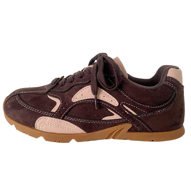 

XY-A321 latex insole/Hong Kong style sports Forrest Gump shoes women s 2025 new retro lightweight casual dad shoes 40 бордовий