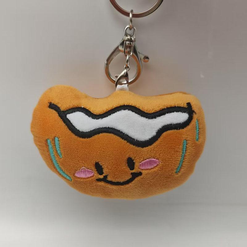 Cartoon Coconut Tree Plush Keychain: Cute Stuffed Animal Backpack Pendant & Creative Accessory.