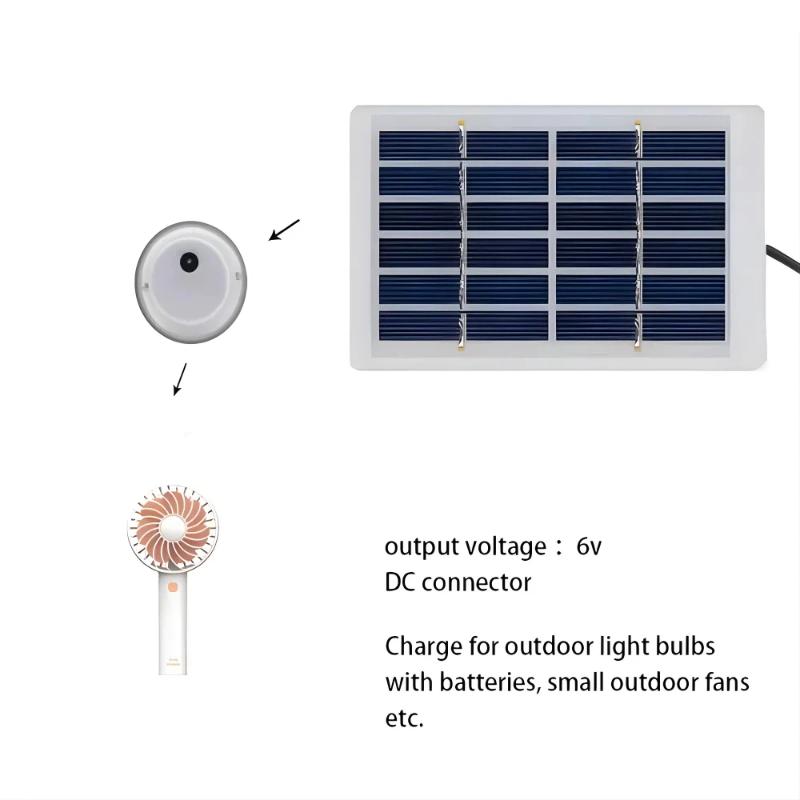 Portable Solar Panel Charger High Efficiency Output Long Usb Cable For Camping Hiking Emergency Use