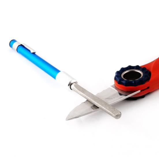 Multifunctional Knife Sharpener Pen Shape Pocket Size Diamond Chisel Sharpener