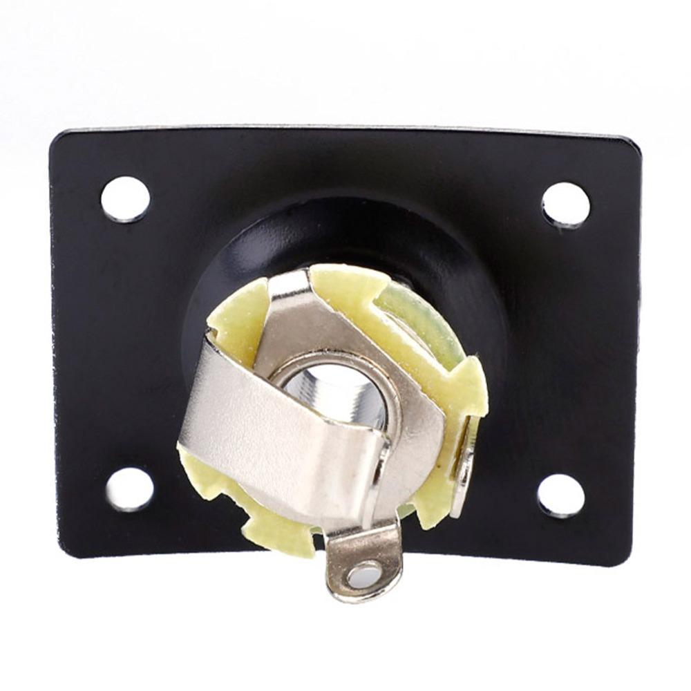 2 Piezas Jack de Entrada Metálico 1/4 de Pulgada Piezas de Guitarra Reemplazo Placa de Jack de Salida Guitarra Eléctrica