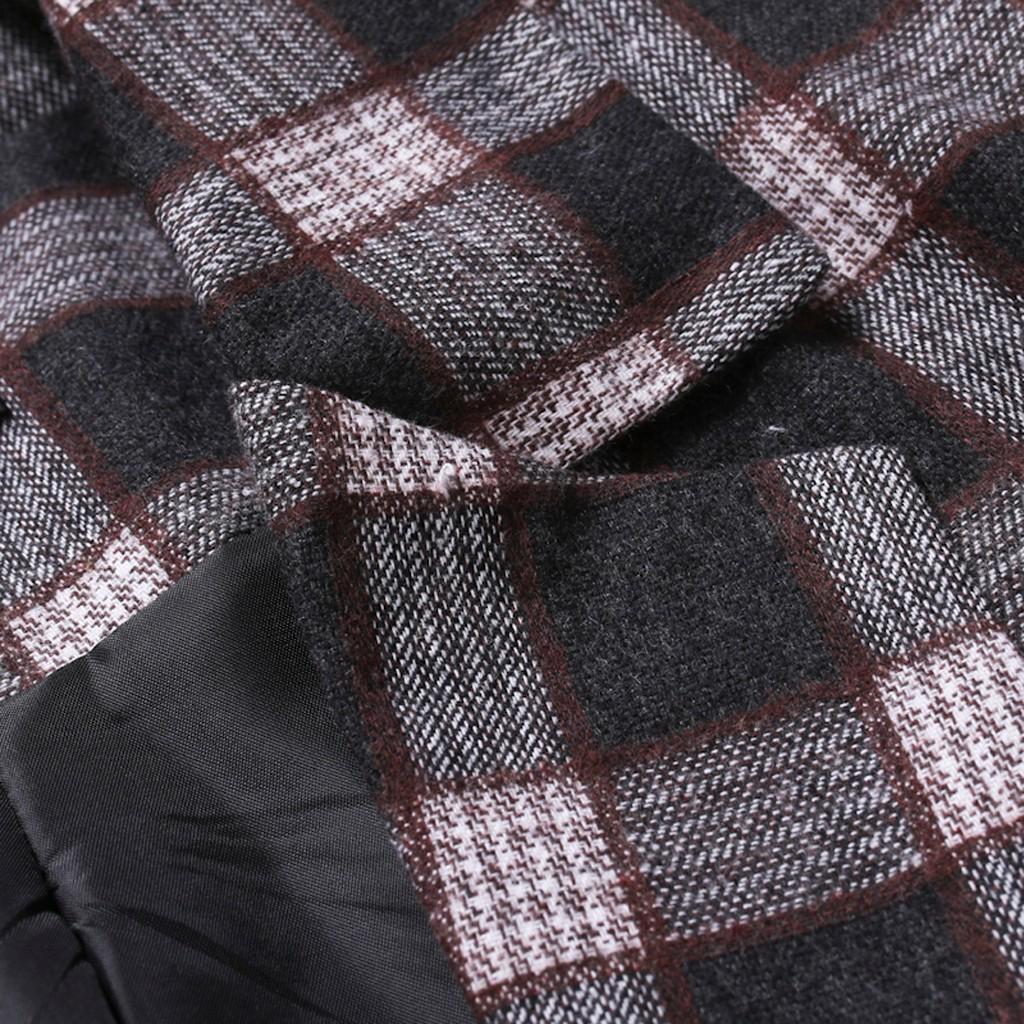Men's New Stylish Casual Plaid Business Wedding Party Outwear Coat Suit Tops