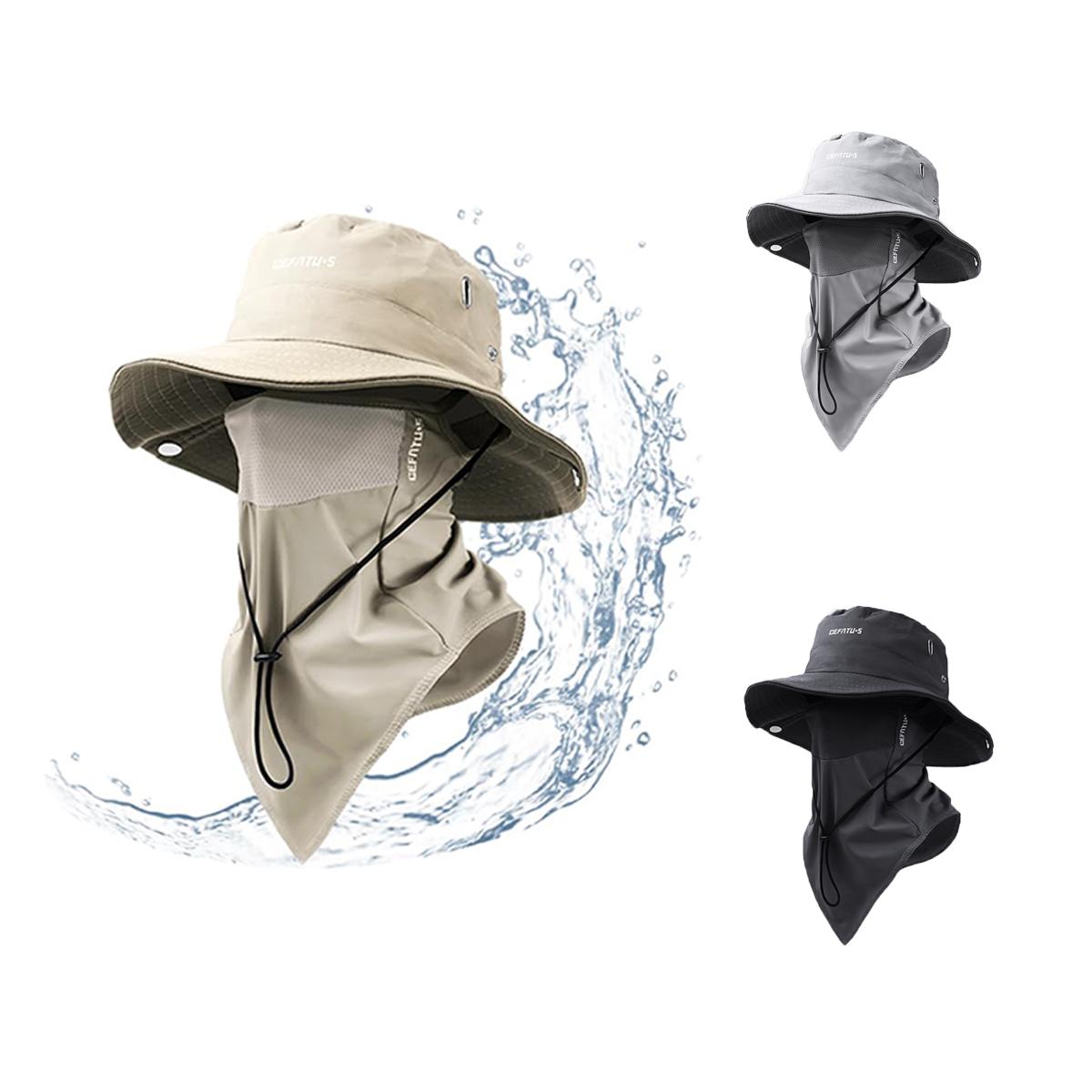 Yiran Dayang Hat Women's 2Pcs Wide-Brimmed Sun Hat,Fishing Hat,For Beach Fishing, Hiking,Camping,With Cooling Silk Mask To Block Mosquitoes(Hat + Mask)