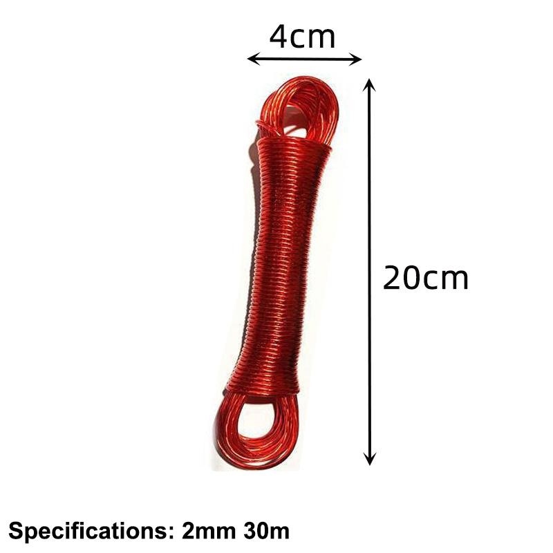 10/20/30/50M Pvc Coating Steel Clothesline Outdoor Portable Clothesline Garden Camping Travel Clothes Drying Rope