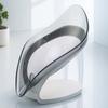 Creative Leaf-Shaped Soap Box with Suction Cup Drain Rack for Bathroom Storage and Laundry Organizer