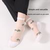 5 Pairs Socks Women Spring and Summer Crystal Stockings Sweet Rose Glass Stockings Crystal Socks