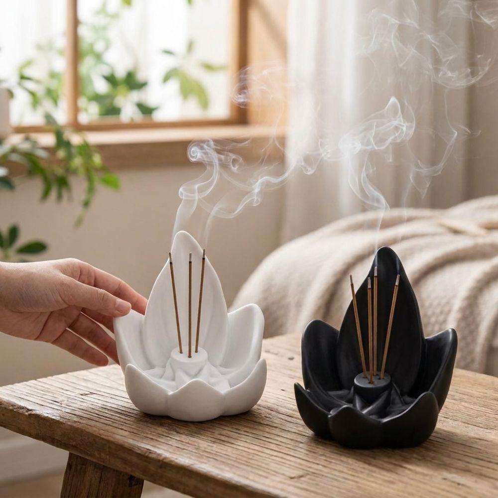 3 Hole Lotus Tabletop Incense Base 3D Printing Lotus Incense Stick Incense Stick Burner Zen Space