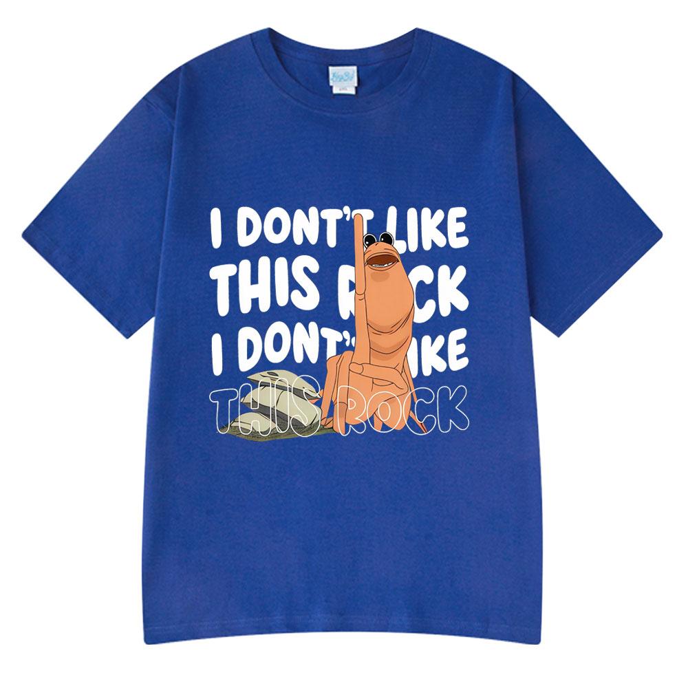 Marcus The Worm I Dont Like This Rock Funny Meme TShirt Summer Unisex Women Fashion Vintage Tshirts Cotton Short Sleeves T Shirts