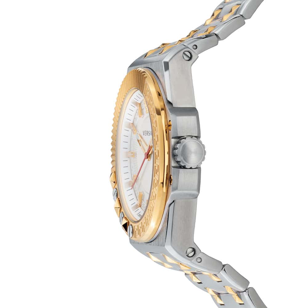 Versace Erkek Chain Reaction İki Tonlu İsviçre Kuvars Saat 45mm VEDY00519