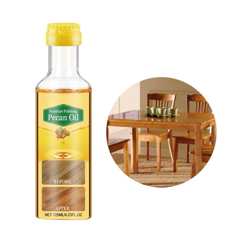 Natural Extracts Wood Care Polish 125ml Pecan Oil Wood Polish for Enhanced Furniture Beauty for Tables Chairs Cabinets