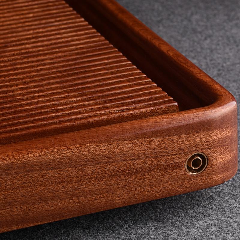 Hruškové dřevo čajová souprava velký masivní dřevěný čajový podnos kuřecí křídlo čajový podnos domácí obývací pokoj čaj mořská řasa odtoková trubka