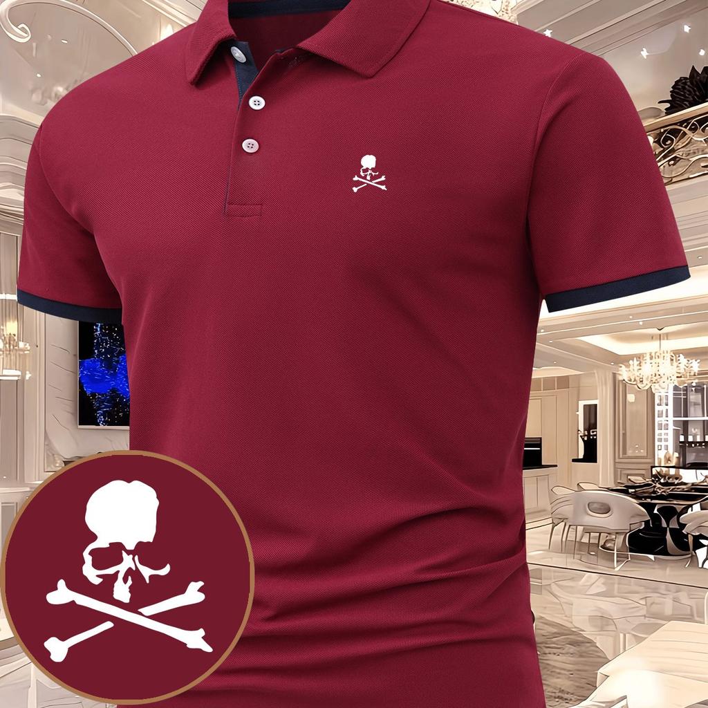 Men's Timeless Solid Polo Shirt Comfort Stretch Fabric Short Sleeve Casual Work Golf Shirt for All Scenarios