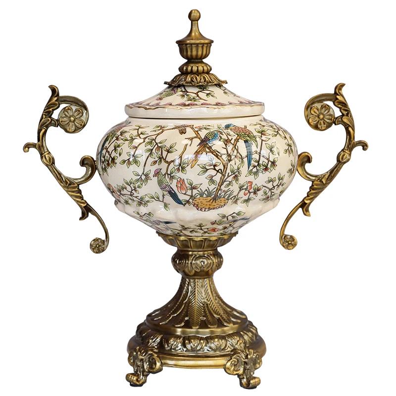 American Light Luxury Ceramic Painting Tank Creative Living Room Storage Bottles Personality Porch Jars Decoration Ornaments
