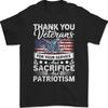 Thank You Veterans Day USA Flag Patriotic Soldier Military Proud Family T-Shirt