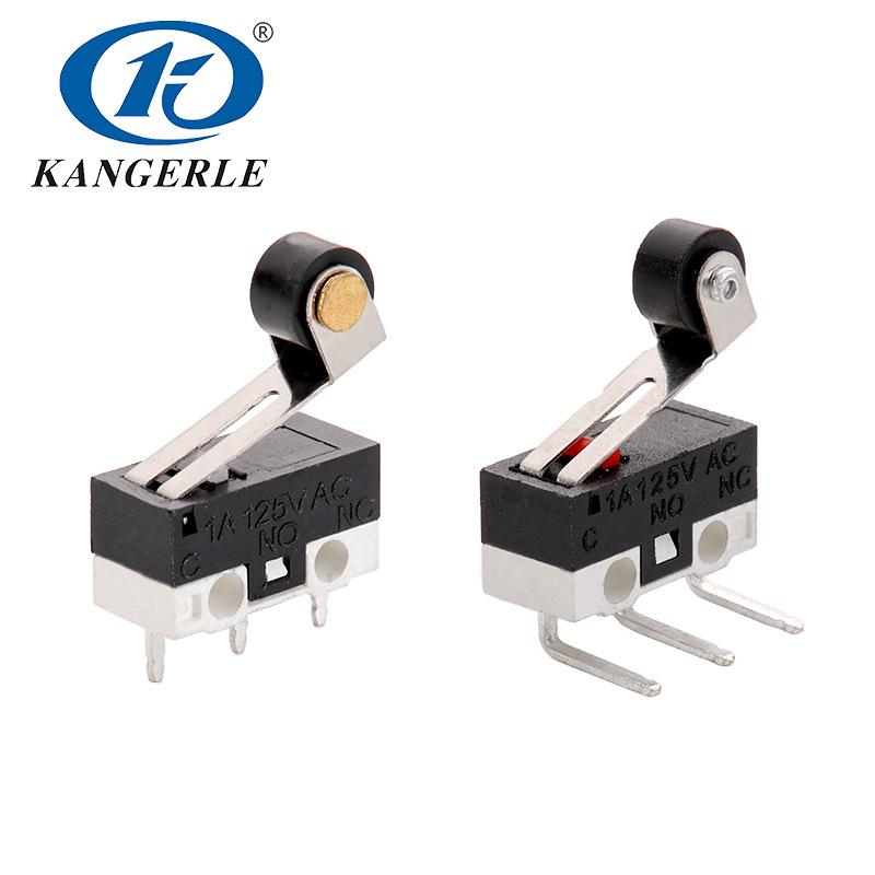 Automotive Reading Light Micro Switch: Bent Legs, Normally Open/Closed, Travel Limit