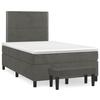 Vidaxl Letto Continentale Con Materasso, Grigio Scuro, 120X190Cm Velluto