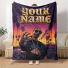 Name Custom Snoop Dogg Print Flannel Blanket High Quality Warm Comfortable Cover for All Seasons Perfect for Gifts Home Decor