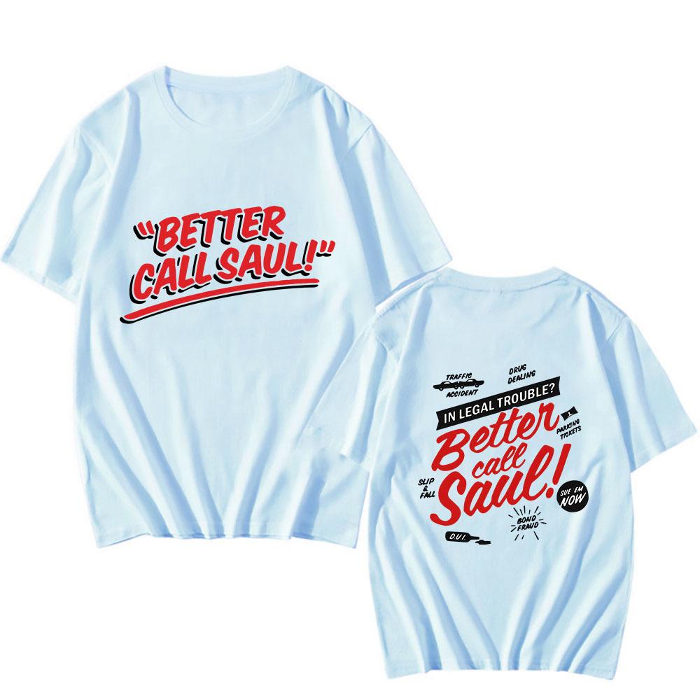 Better Call Saul Tshirts Men Originality Aesthetic Short Sleeve T-shirts 100% Cotton T Shirts Fancy Art Letter Design Sticker