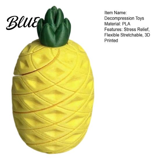 Stress Relief Stretch Toy 3D Printed Vegetables Fruits Decompression Toy Flexible Stretchable Pixel